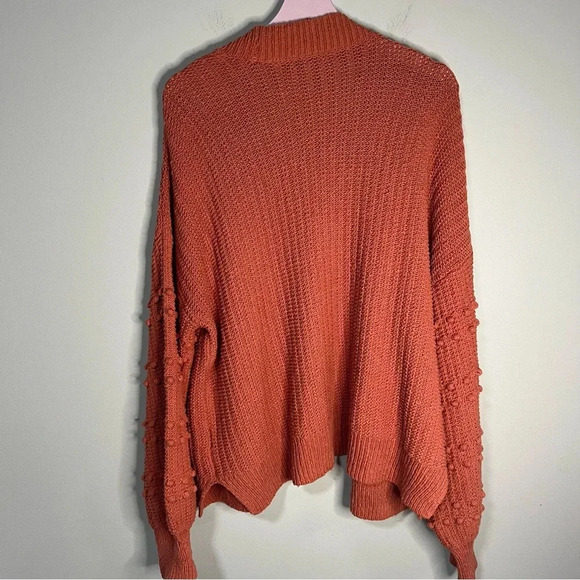 Madewell Bobble Cardigan Pom Pom Balloon Sleeves Sweater Size Large - Picture 9 of 10